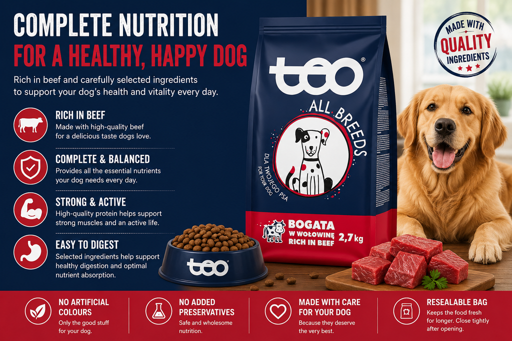 Blubo Wet Dog Food with Beef, Adult Dogs, Pâté Style, Complete & Balanced Nutrition, 400 g Can (Pack of 10)