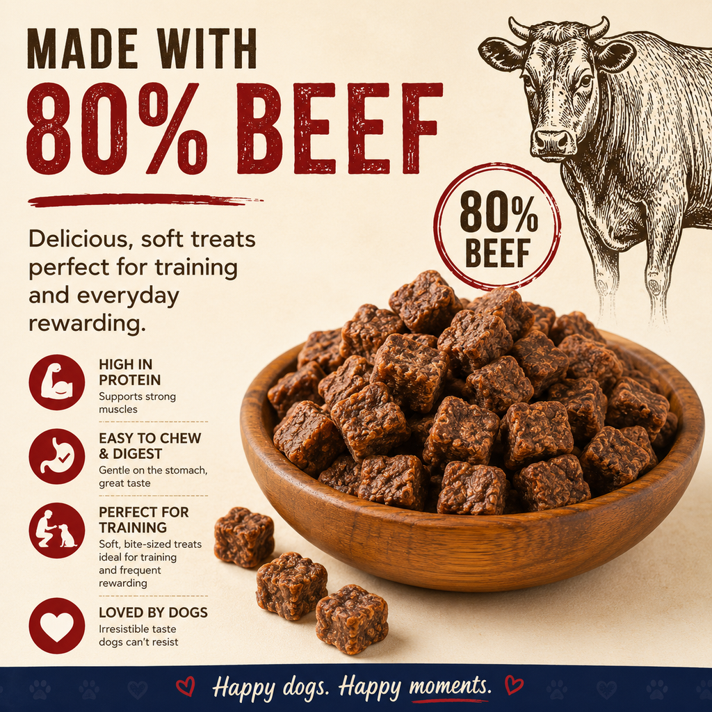 Natural Training Treats- Beef- pack 120g