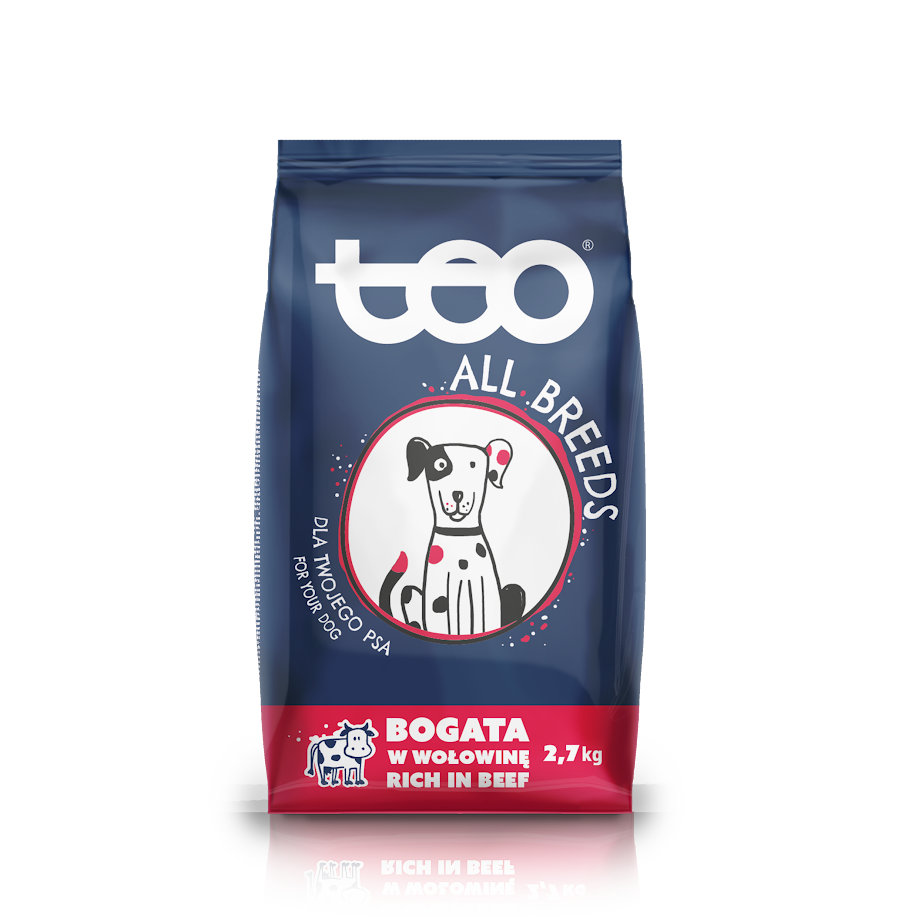 TEO Rich in Beef Dry Dog Food | Complete & Balanced Nutrition | Adult Dogs | All Breeds | 2.7 kg