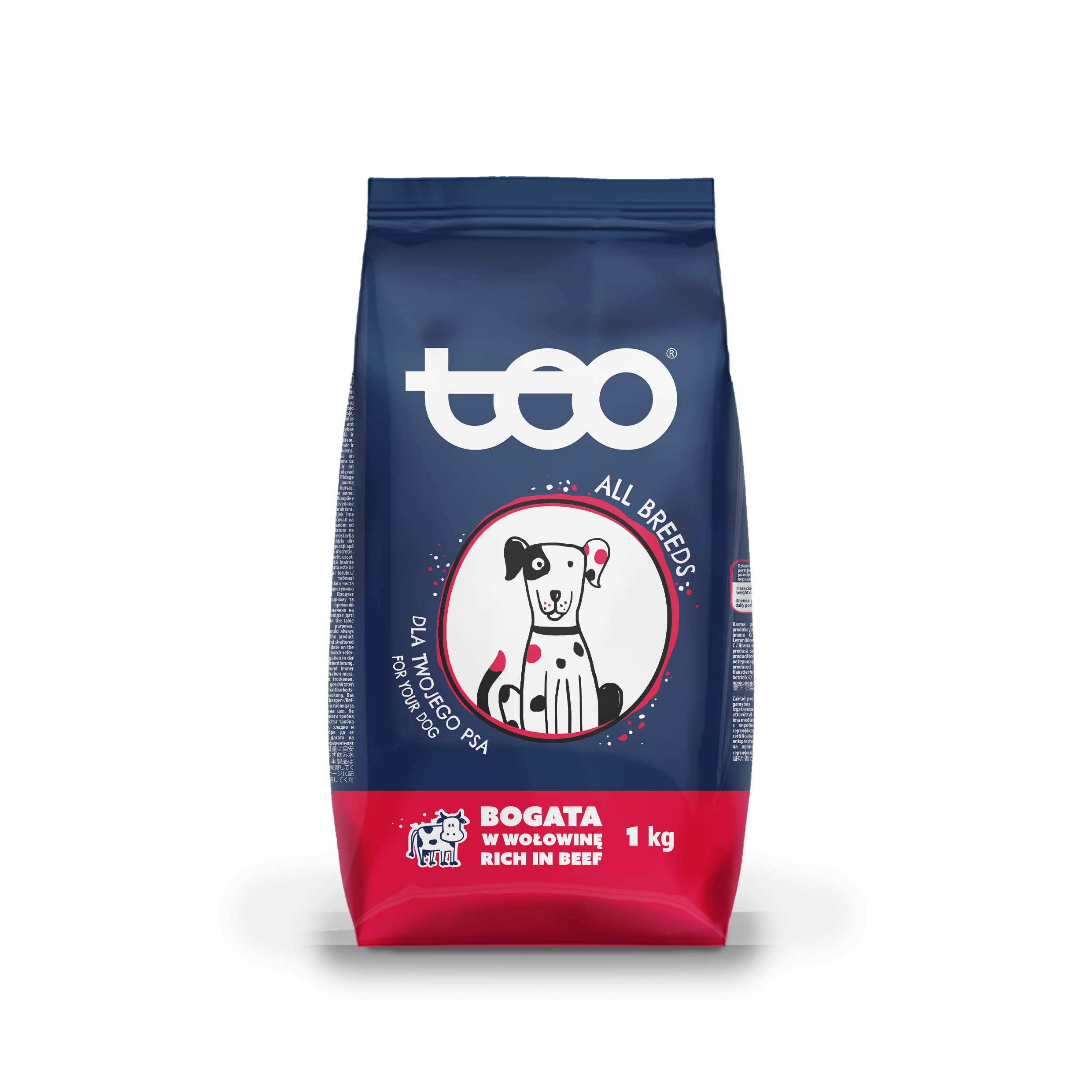 TEO Rich in Beef Dry Dog Food for Adult Dogs, Complete & Balanced Nutrition, High Protein Kibble, All Breeds, 1 kg